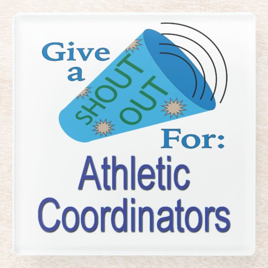 Rufen Sie sich für Athletikkoordinatoren aus Glasuntersetzer (Vorderseite)