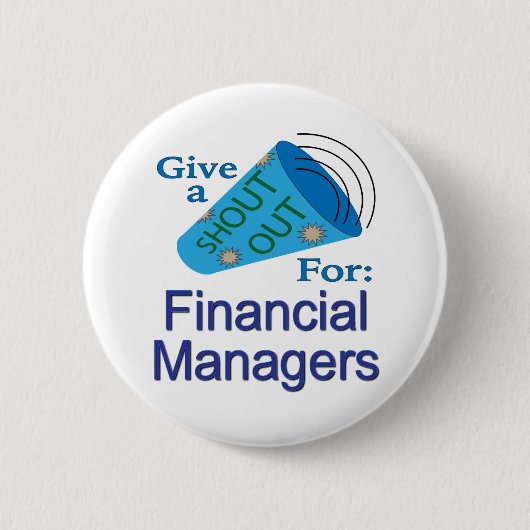Rufen Sie sich für Finanzmanager aus Button (Vorderseite)
