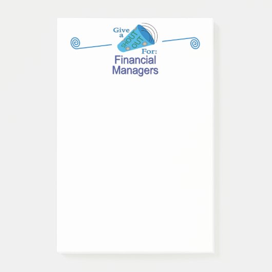 Rufen Sie sich für Finanzmanager aus Post-it Klebezettel (Vorderseite)