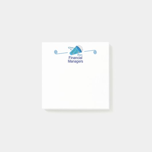 Rufen Sie sich für Finanzmanager aus Post-it Klebezettel (Vorderseite)