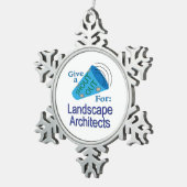 Rufen Sie sich für Landschaftsarchitekten aus Schneeflocken Zinn-Ornament (Rechts)