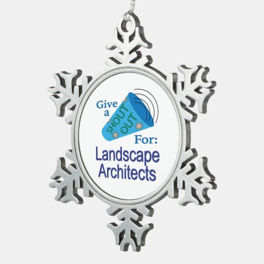 Rufen Sie sich für Landschaftsarchitekten aus Schneeflocken Zinn-Ornament (Rechts)
