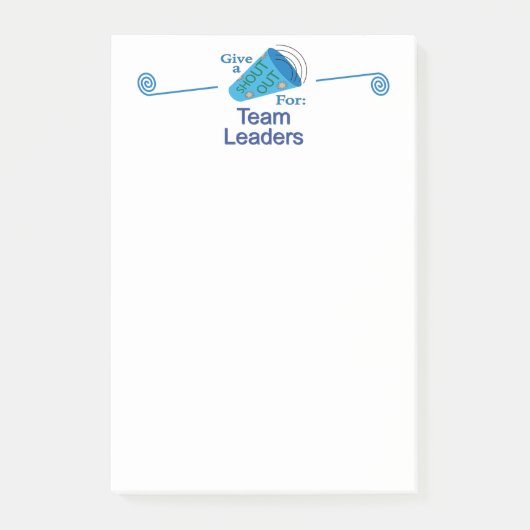 Rufen Sie sich für Teamleiter aus Post-it Klebezettel (Vorderseite)