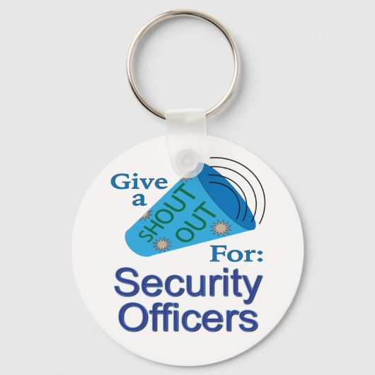 Rufen Sie Sicherheitsbeamte aus Schlüsselanhänger (Vorderseite)