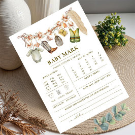 Rufen Sie spannendes Baby Dusche Vorhersagen Spiel