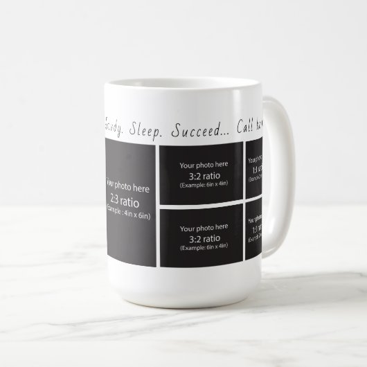 Rufen Sie Zuhause Foto Collage Kaffee 15 oz Tasse (VorderseiteRechts)