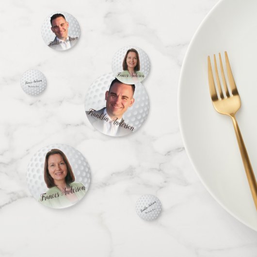 Rufer Golfer Couple Mama Vater 2 Bildvorlage Konfetti (Gruppe)