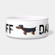 Ruff Day Cartoon Dackel Hund Futter Bowl