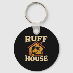 Ruff House Funny Cool Dog Sungles Zuhause Pet Dog  Schlüsselanhänger