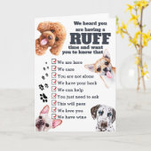 Ruff Time Hunde Bande fühlen sich bald besser Erho Karte (Gelbe Blume)