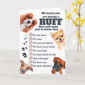 Ruff Time Hundegang fühlt sich bald besser Erholun Karte (Gelbe Blume)