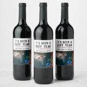 Ruff Year 2020 Christmas Pet Foto Weinetikett (Flaschen)