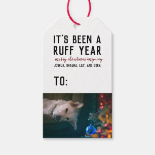 Ruff Year 2020 Weihnachts Haustier Hund Foto Geschenkanhänger