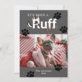 Ruff Year Dark Gray Hund Foto Weihnachten (Vorderseite)