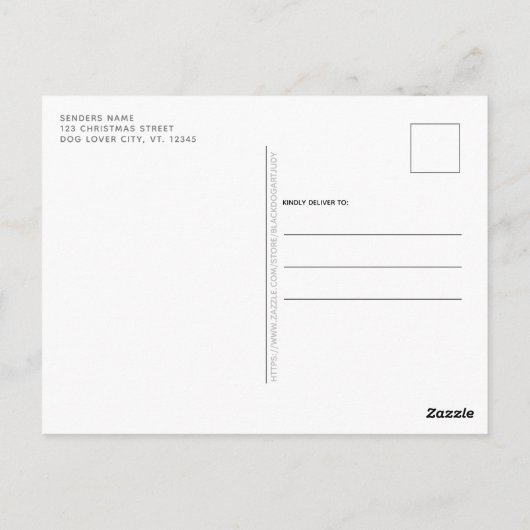 Ruff Year in Review Funny Labrador Retriever Dog Postkarte (Rückseite)