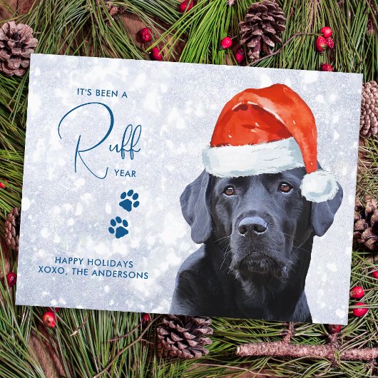 Ruff Year in Review Labrador Retriever Dog Lover Postkarte