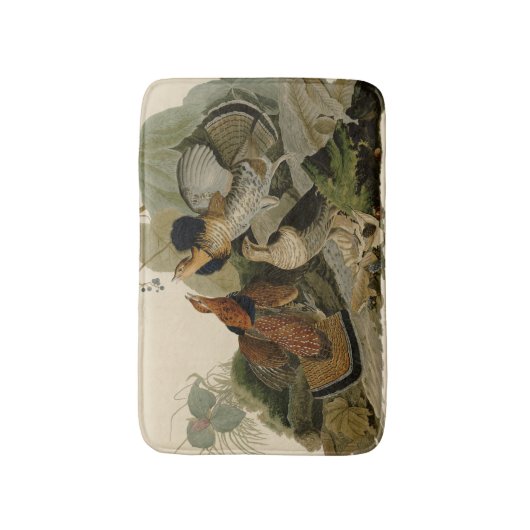 Ruffed Grouse Audubon Game Bird Badematte (Vorderseite Vertikal)