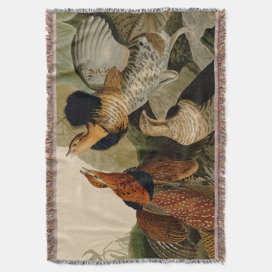 Ruffed Grouse Audubon Game Bird Decke (Vorderseite Vertikal)