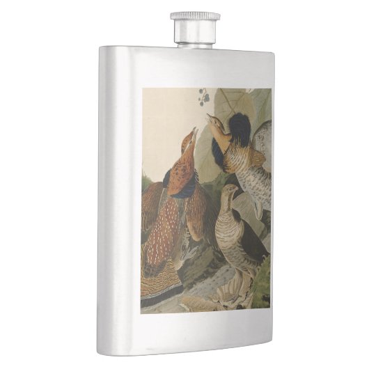 Ruffed Grouse Audubon Game Bird Flachmann (Rechts)