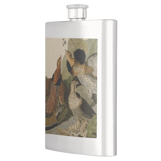 Ruffed Grouse Audubon Game Bird Flachmann (Links)