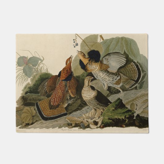 Ruffed Grouse Audubon Game Bird Fußmatte (Vorderseite)