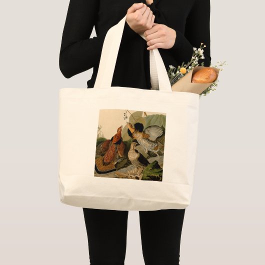 Ruffed Grouse Audubon Game Bird Jumbo Stoffbeutel (Vorderseite (Produkt))