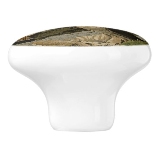 Ruffed Grouse Audubon Game Bird Keramikknauf (Seitenansicht)