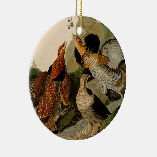 Ruffed Grouse Audubon Game Bird Keramikornament (Rechts)