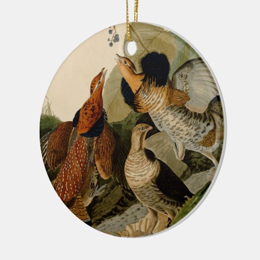 Ruffed Grouse Audubon Game Bird Keramikornament (Links)