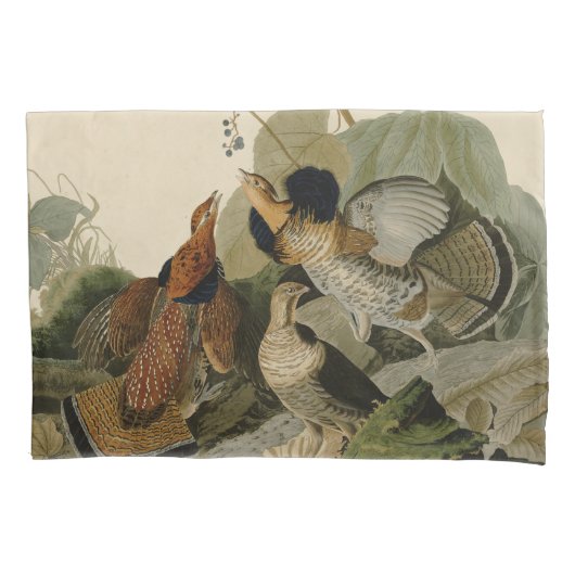 Ruffed Grouse Audubon Game Bird Kissenbezug (Vorderseite)