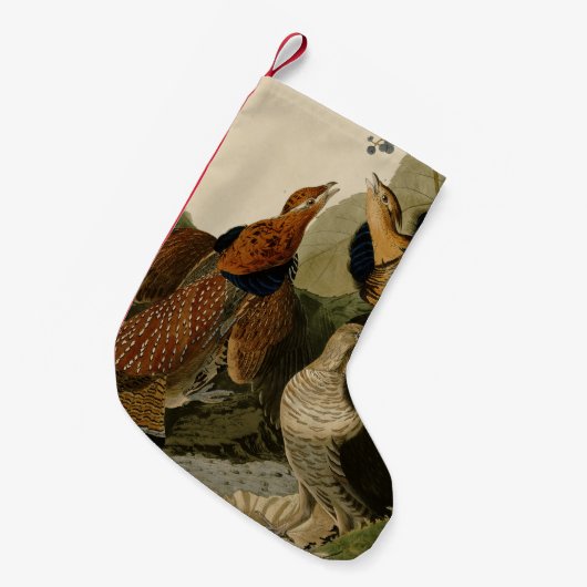 Ruffed Grouse Audubon Game Bird Kleiner Weihnachtsstrumpf (Vorderansicht (hängend))