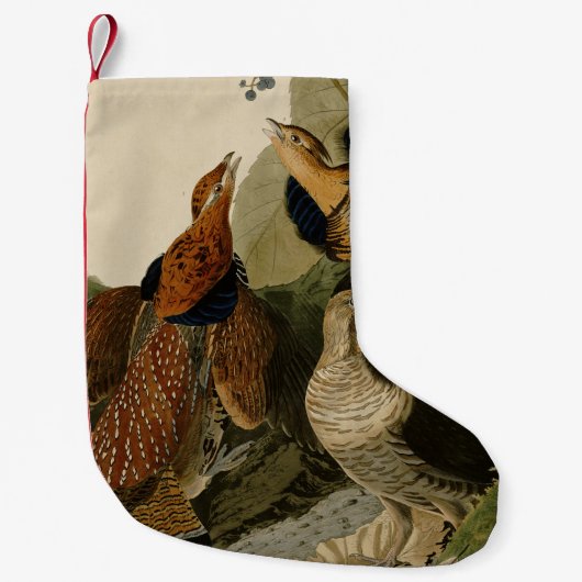 Ruffed Grouse Audubon Game Bird Kleiner Weihnachtsstrumpf (Vorderseite)