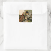 Ruffed Grouse Audubon Game Bird Quadratischer Aufkleber (Tasche)