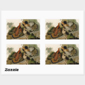 Ruffed Grouse Audubon Game Bird Rechteckiger Aufkleber (Blatt)