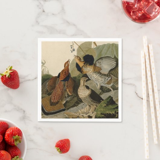 Ruffed Grouse Audubon Game Bird Serviette (Beispiel)