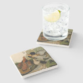 Ruffed Grouse Audubon Game Bird Steinuntersetzer (Seitenansicht)