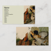 Ruffed Grouse Audubon Game Bird Visitenkarte (Vorne/Hinten)