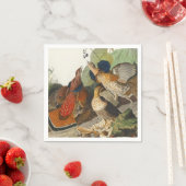 Ruffed Grouse Audubon Wildlife Painting Serviette (Beispiel)
