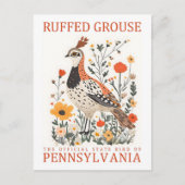 Ruffed Grouse Bird von Pennsylvania Travel Postkarte (Vorderseite)