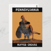 Ruffed Grouse (Pennsylvania) Postkarte (Vorne/Hinten)