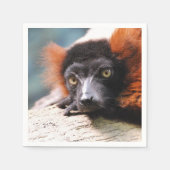 Ruffed Lemur Serviette (Vorderseite)