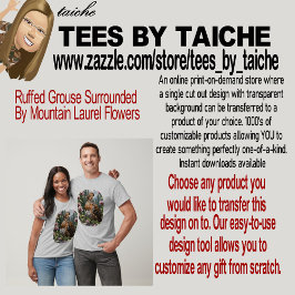 Ruffelhaine umgeben von Blume Laurel T-Shirt