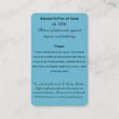 Ruffino Patron der Shyness Stuttering Prayer Card Visitenkarte (Rückseite)