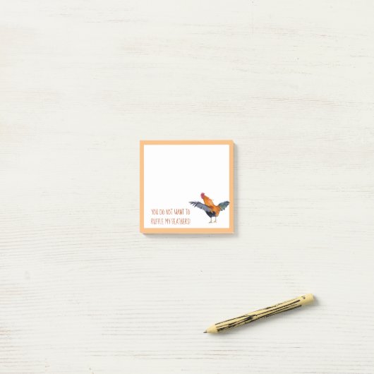 "Ruffle My Feathers" farbiger Wasserfarbenroster Post-it Klebezettel (Auf Schreibtisch)