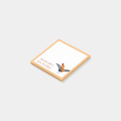 "Ruffle My Feathers" farbiger Wasserfarbenroster Post-it Klebezettel (angewinkelt)