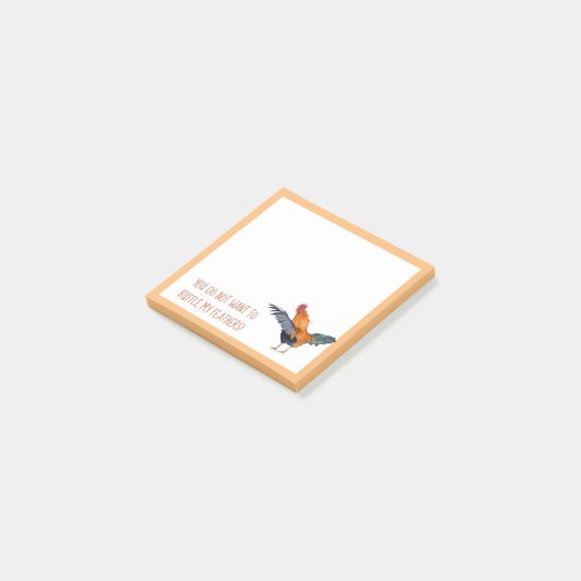 "Ruffle My Feathers" farbiger Wasserfarbenroster Post-it Klebezettel (angewinkelt)