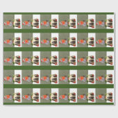 Ruffle Robin Christmas Wrapping Paper Geschenkpapier (Flach)