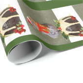 Ruffle Robin Christmas Wrapping Paper Geschenkpapier (Rolleneckpunkt)