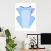 Ruffled Blue Tuxedo Poster (Heimbüro)