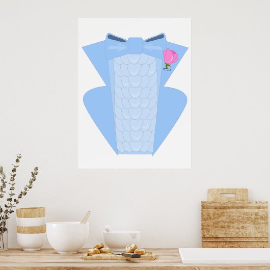 Ruffled Blue Tuxedo Poster (Küche)